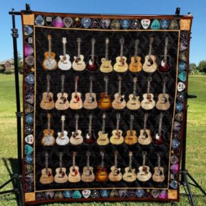 Guitar Quilt Blanket Ver 18  Quilt